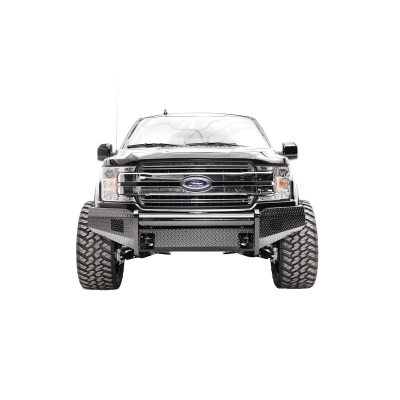 Fab Fours Black Steel Front Bumper without Guard (Black) - FF18-K4561-1